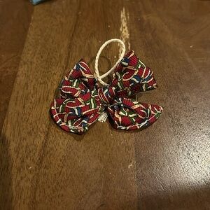 Upcycled silk bow